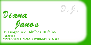 diana janos business card